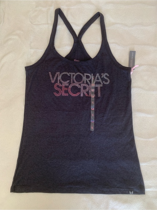 Victoria's Secret Tops - Victoria's Secret Supermodel Essentials Rhinestone Tank Top Charcoal NWT